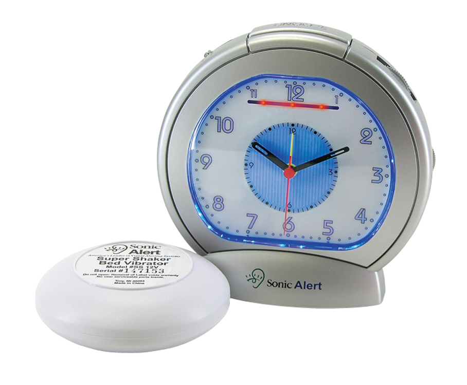 The Sonic Boom Analog Alarm Clock has a bright, traditional design and three different alerting options.