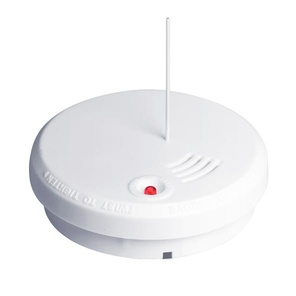 Le témoin lumineux rouge du détecteur de fumée/émetteur Bellman Visit clignote une fois par minute pour indiquer que le dispositif fonctionne correctement. Visit de Bellman Détecteur de Fumée/émetteur
