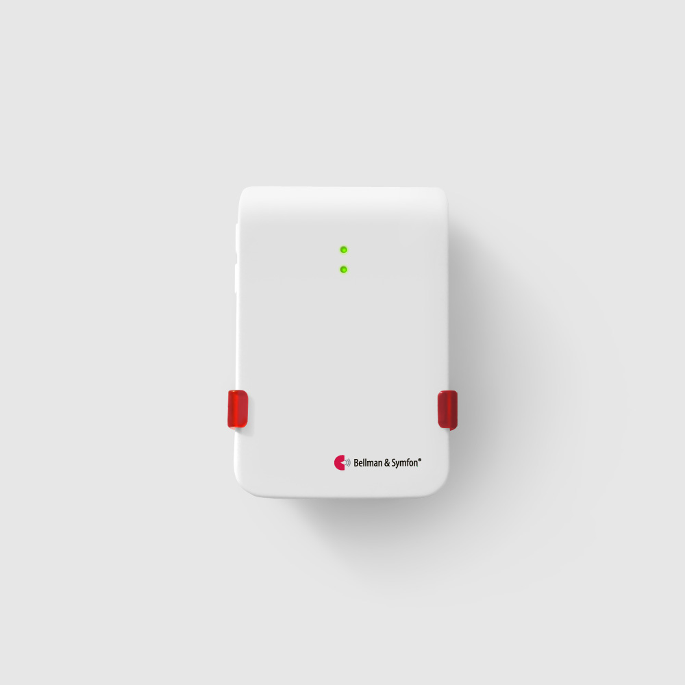 The BE1491 Bellman Visit Baby-cry transmitter is a transmitter within the Bellman Visit System for indoor use, which recognises the sound from a crying baby. It is activated by the built-in microphone, which then transmits the sound via radio to the receivers within the Visit System. Bellman Visit Baby-cry Transmitter