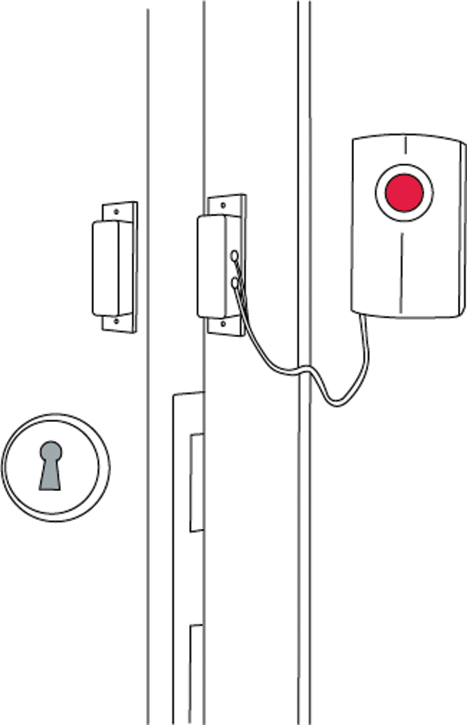 When someone opens a door or window, an alert is sent to any Bellman receiver. Bellman & Symfon Magnetic Switch