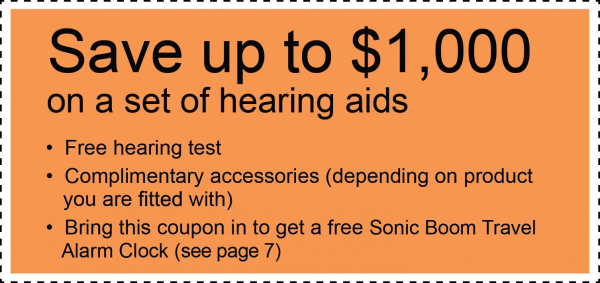 CHS Hearing Aid Coupon 1000 offer, 2014 Print this and bring it in
