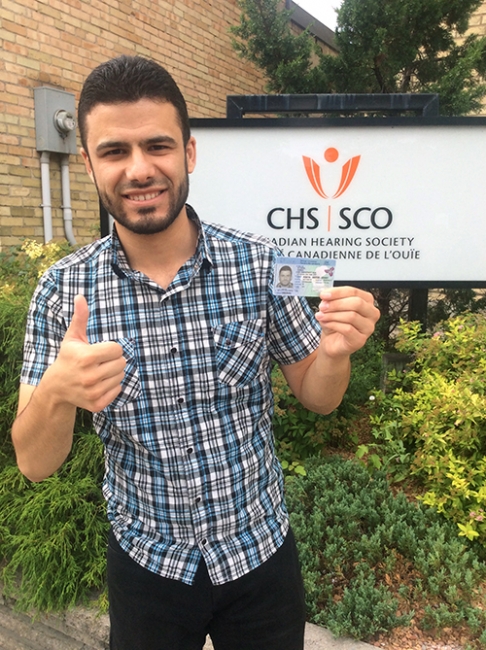 Syrian refugee Samer Altawil recently received his driver’s license with support from CHS’s Language Access for Newcomers to Canada program.