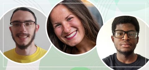 picture of three students smiling