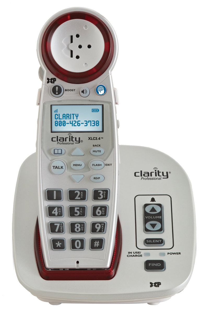 The XLC3-4 features a high-contrast caller ID display, large numbers, an illuminated dial pad and a belt clip for hands-free mobility.